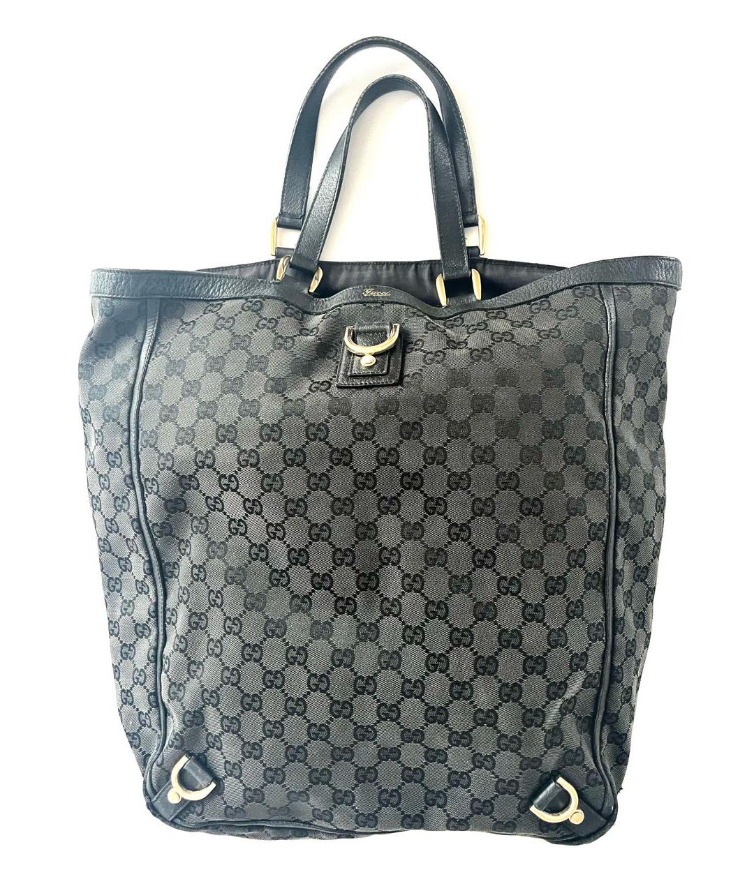 GUCCI Черная хлопковая сумка тоут, фото 9