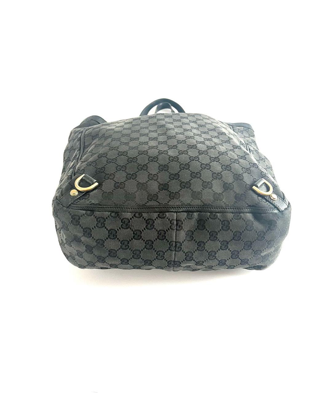 GUCCI Черная хлопковая сумка тоут, фото 3