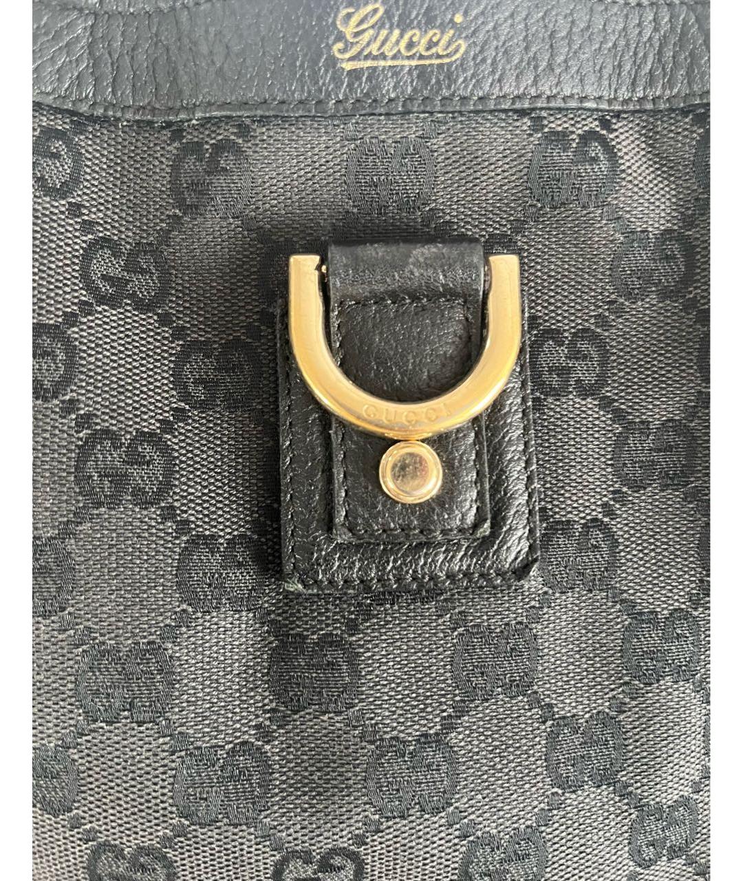 GUCCI Черная хлопковая сумка тоут, фото 4