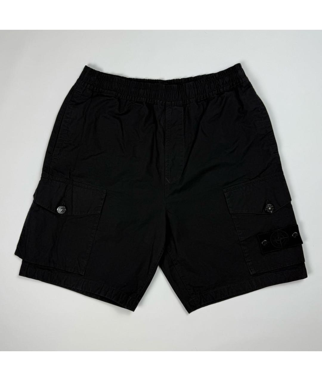 STONE ISLAND Черные шорты, фото 6