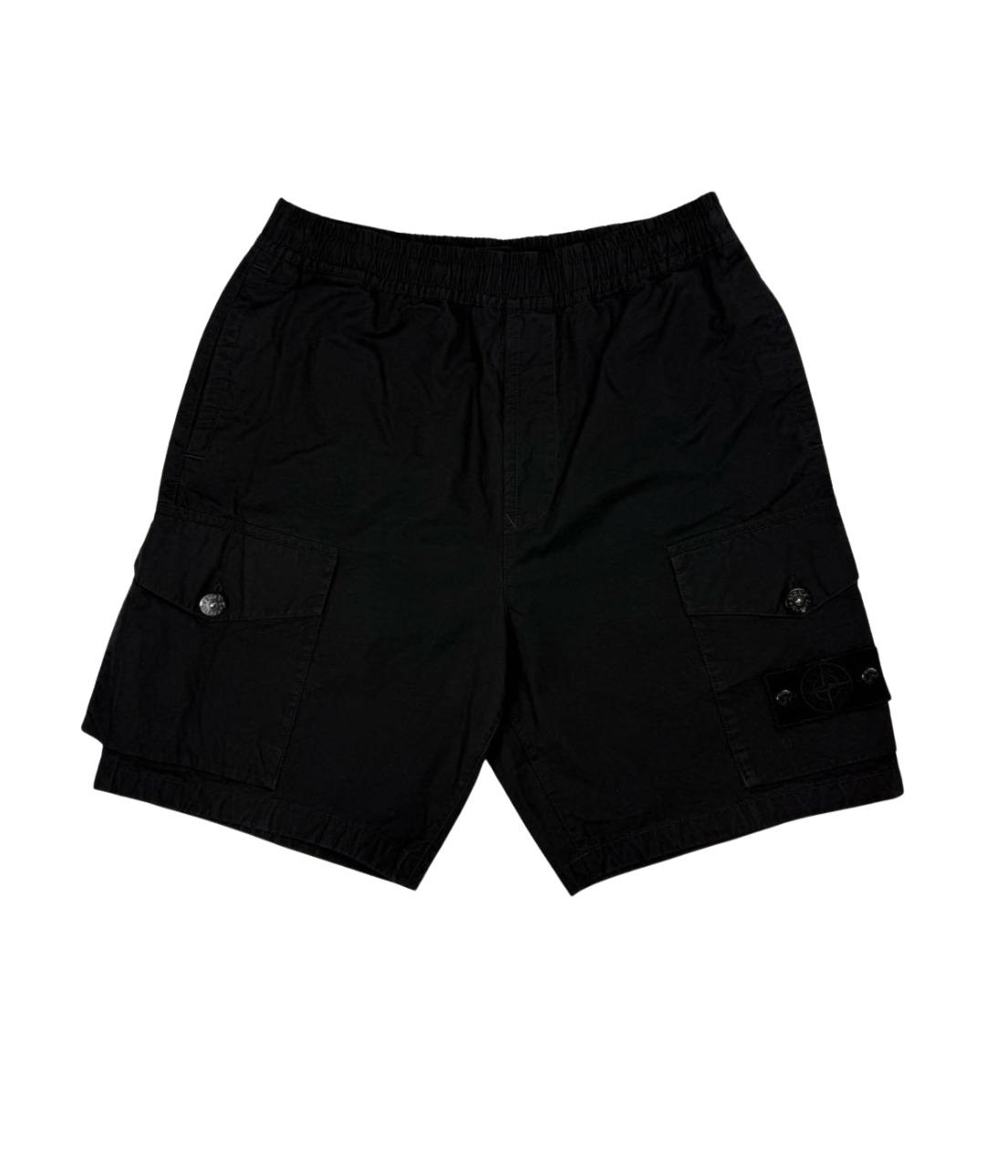 STONE ISLAND Черные шорты, фото 1