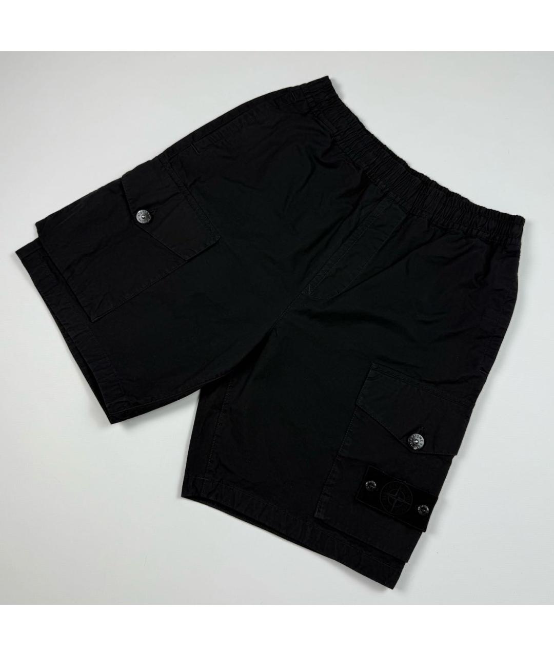 STONE ISLAND Черные шорты, фото 2