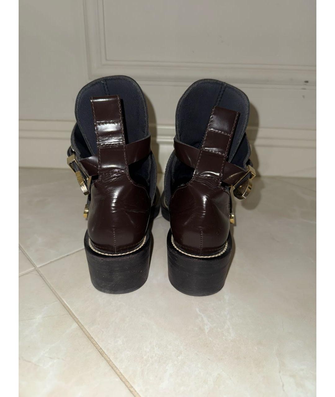 BALENCIAGA Коричневые кожаные ботинки, фото 3