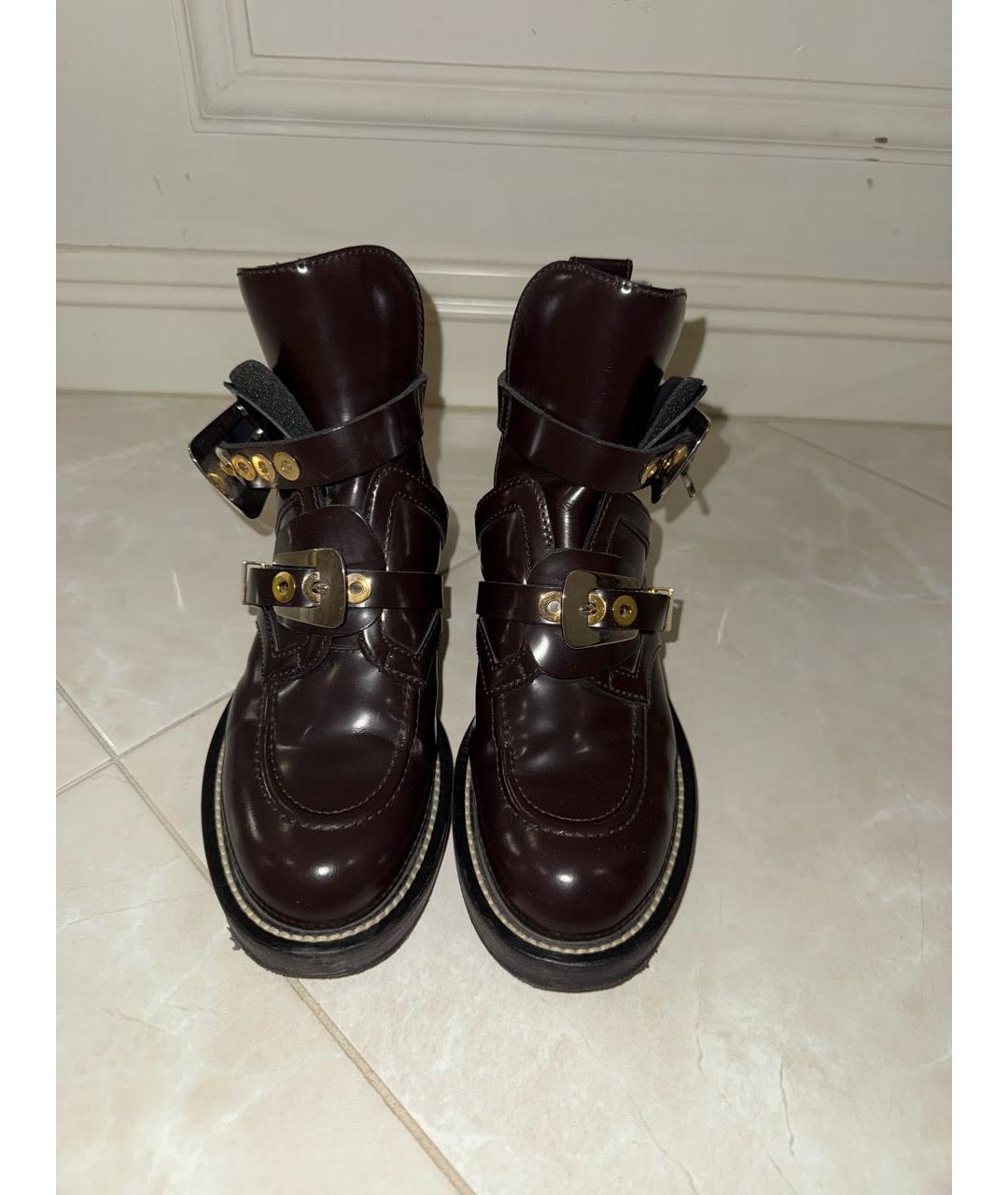 BALENCIAGA Коричневые кожаные ботинки, фото 2