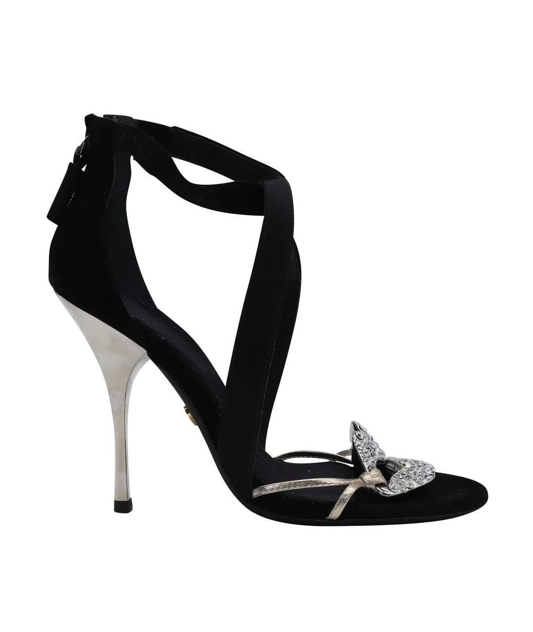 GIAMBATTISTA VALLI Черные текстильные босоножки, фото 1