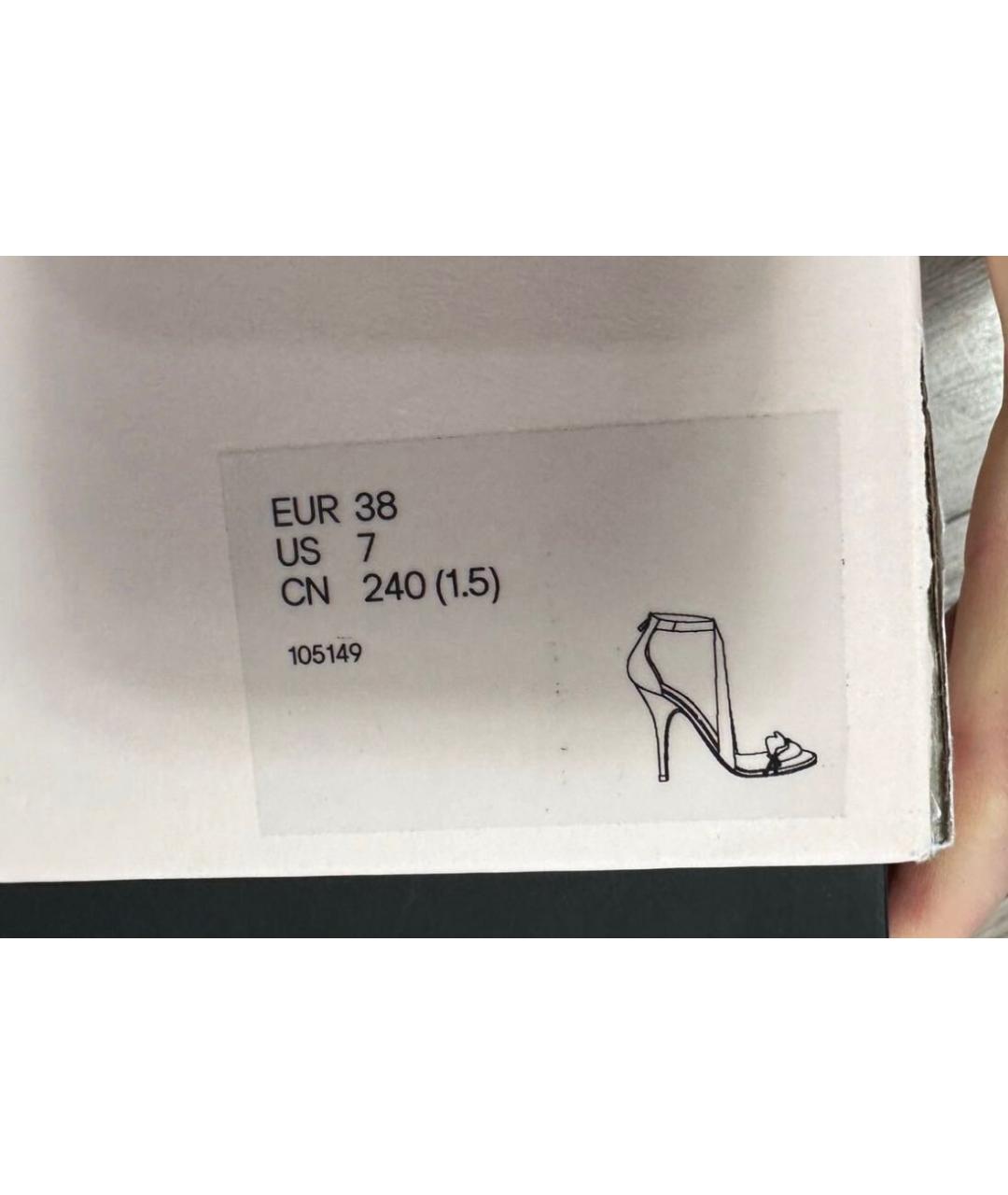 GIAMBATTISTA VALLI Черные текстильные босоножки, фото 7