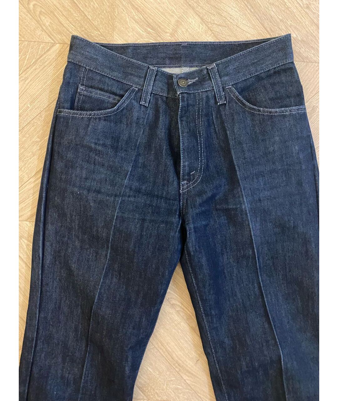 LEVI'S Темно-синие хлопковые прямые джинсы, фото 2