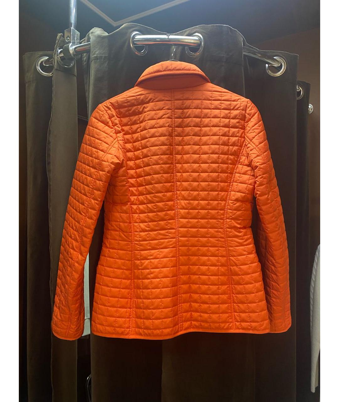 FERRAGAMO Оранжевая полиэстеровая куртка, фото 3