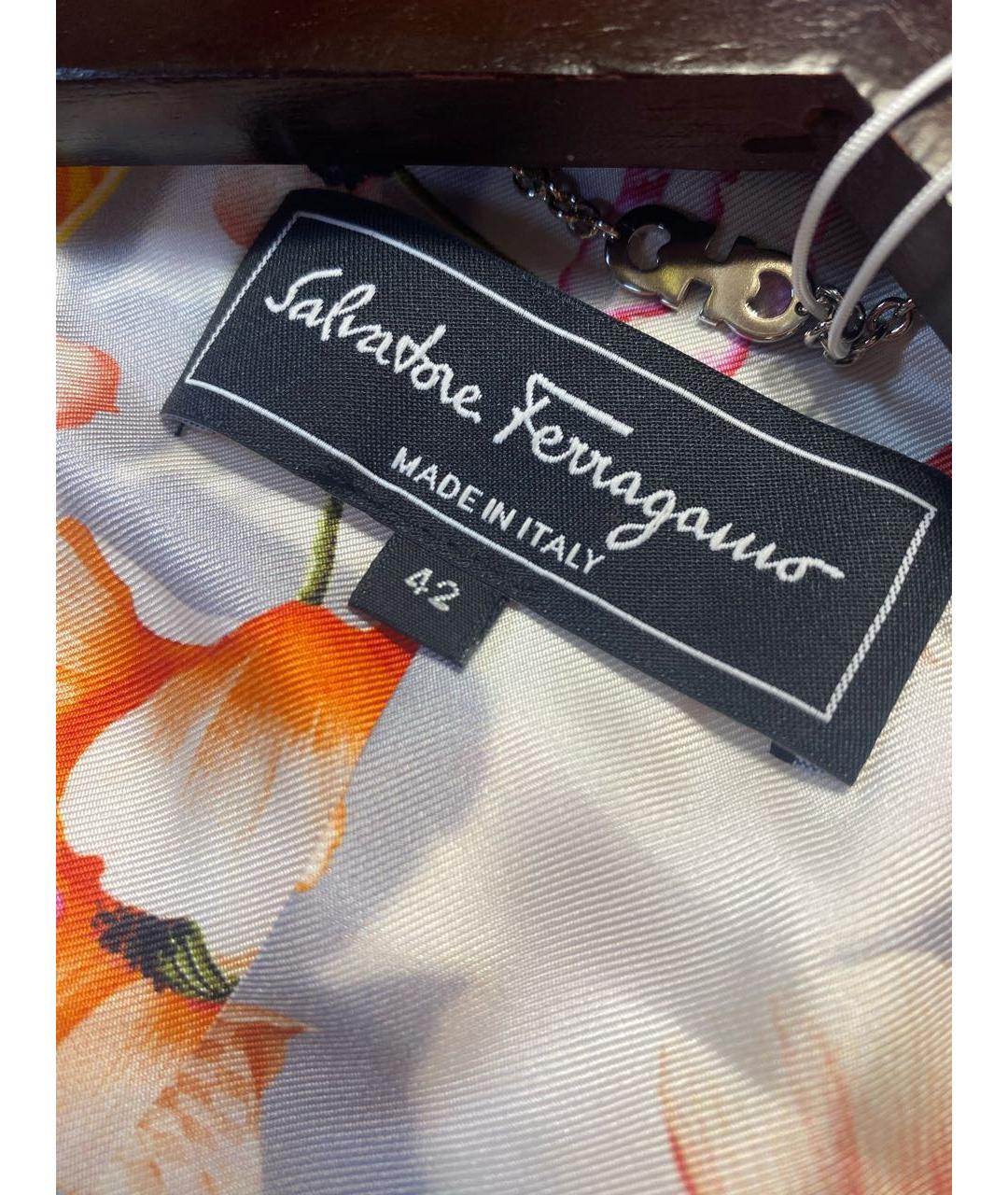 FERRAGAMO Оранжевая полиэстеровая куртка, фото 5