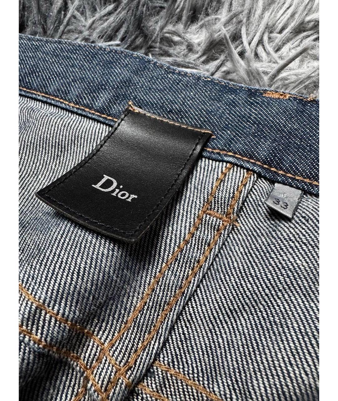 CHRISTIAN DIOR Темно-синие хлопковые джинсы скинни, фото 5