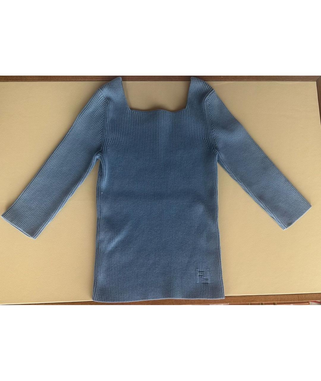 KENZO Голубой хлопковый джемпер / свитер, фото 2