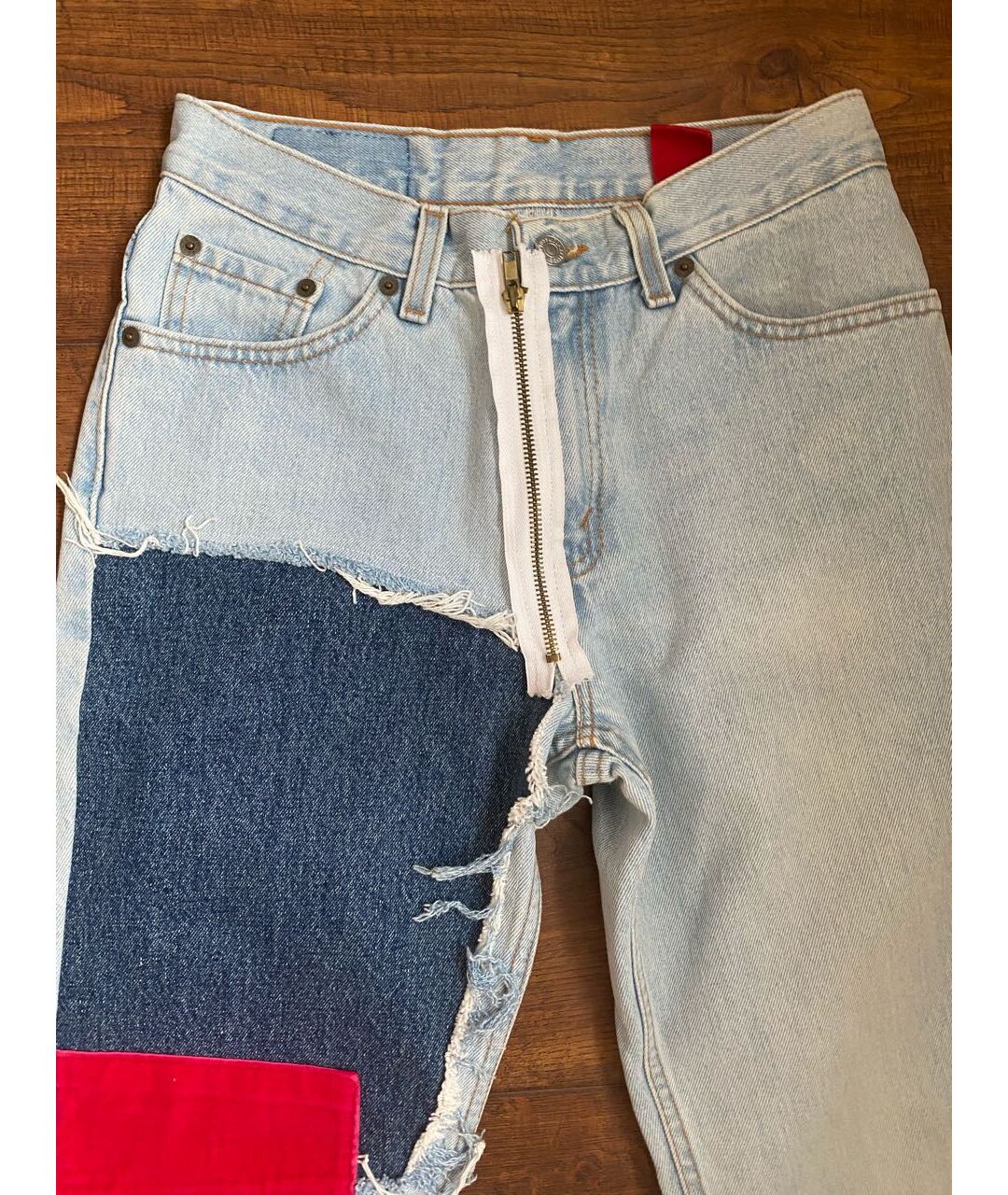 LEVI'S VINTAGE CLOTHING Голубые хлопковые прямые джинсы, фото 3