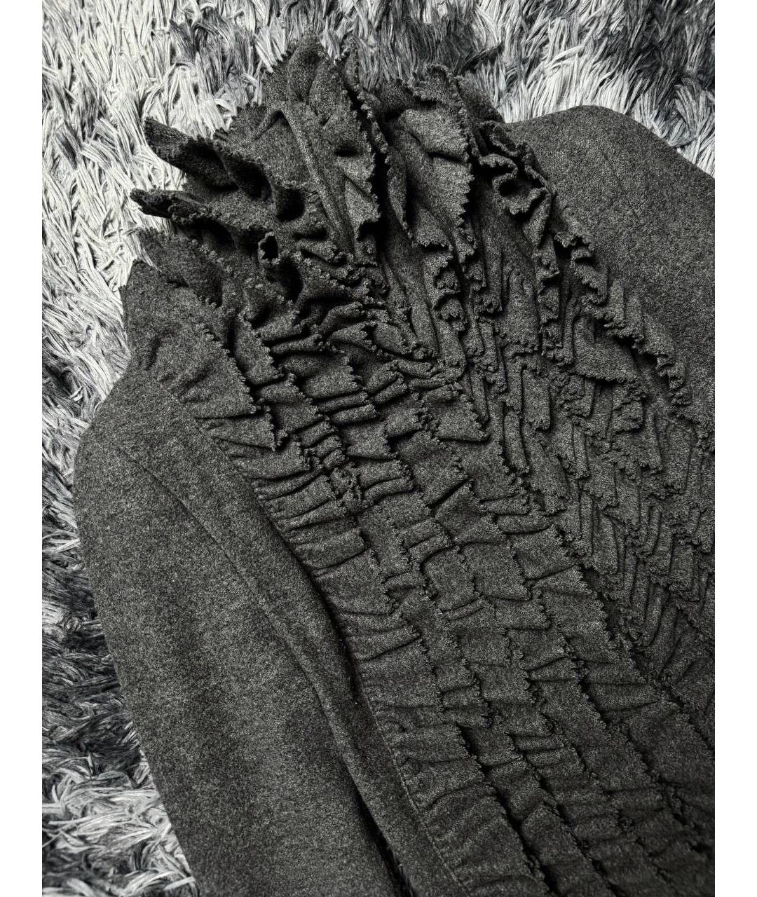 ROBERTO CAVALLI Серое шерстяное пальто, фото 4