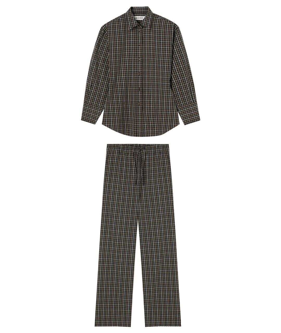 ROHE Голубой льняной костюм с брюками, фото 1