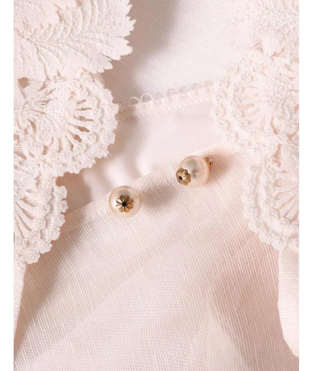 ZIMMERMANN Розовая льняная блузы, фото 3