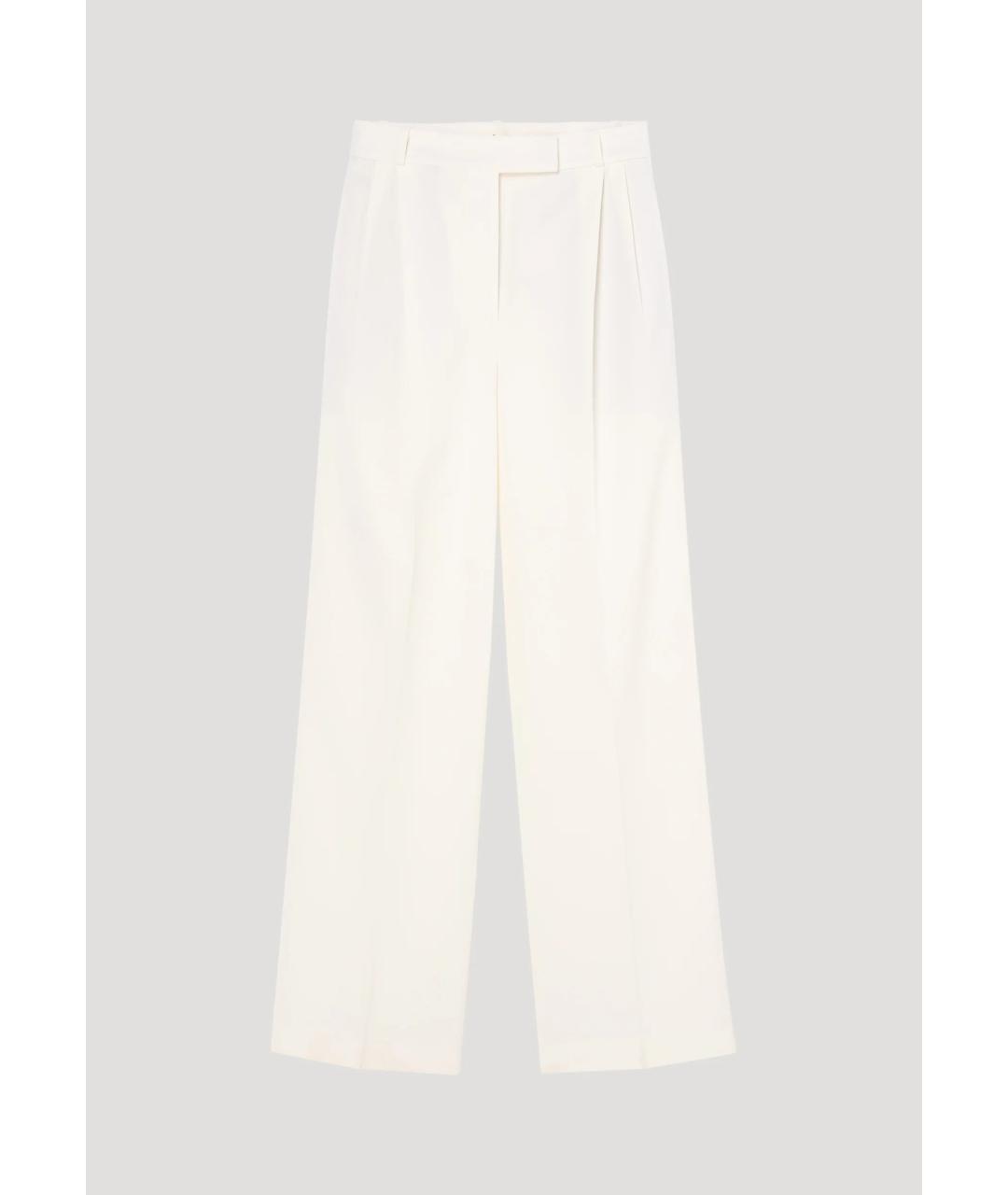 ROHE Белые шерстяные брюки широкие, фото 4