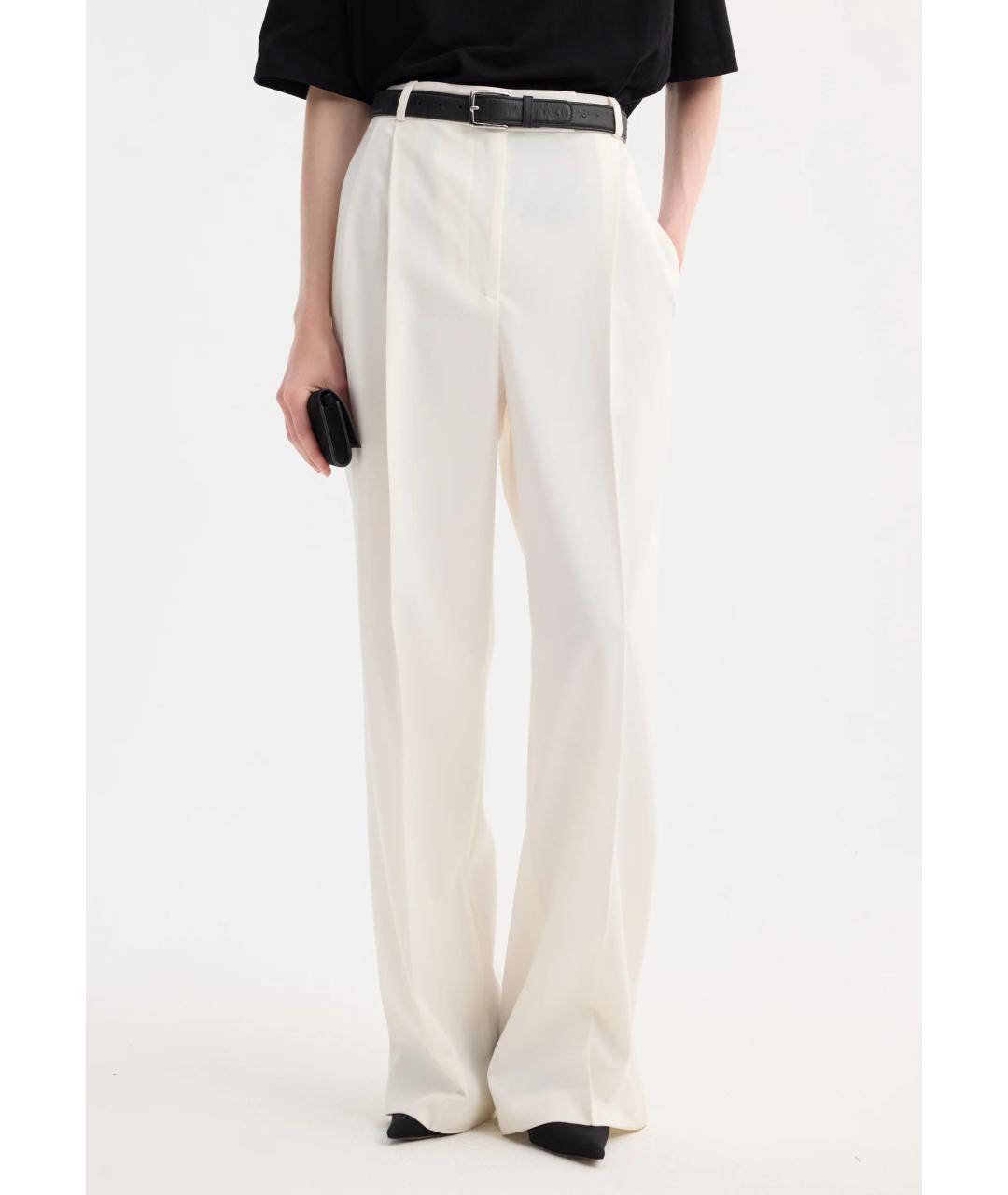 ROHE Белые шерстяные брюки широкие, фото 2