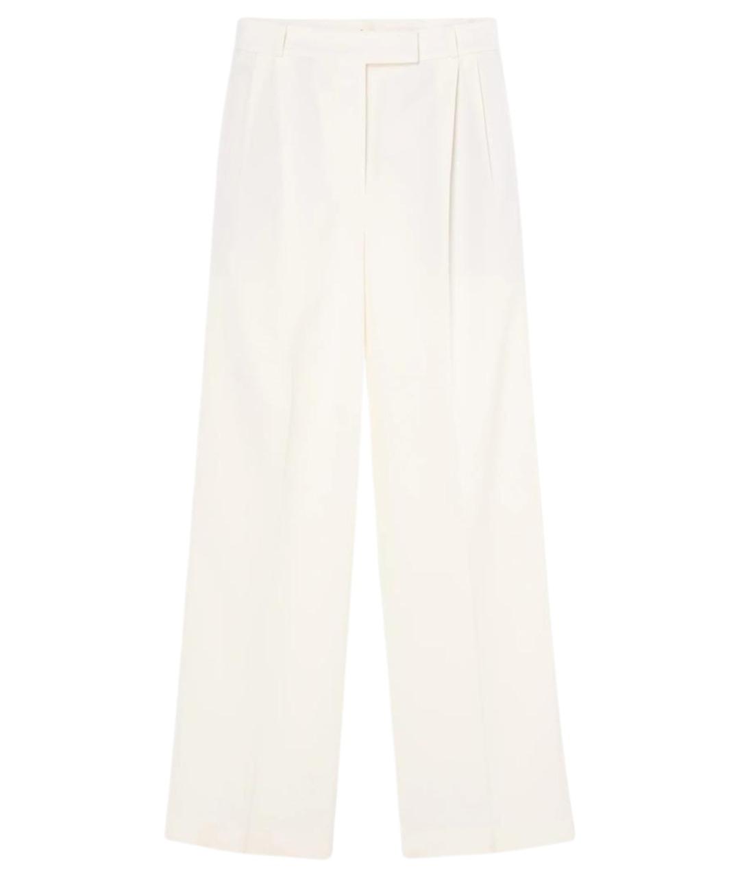 ROHE Белые шерстяные брюки широкие, фото 1