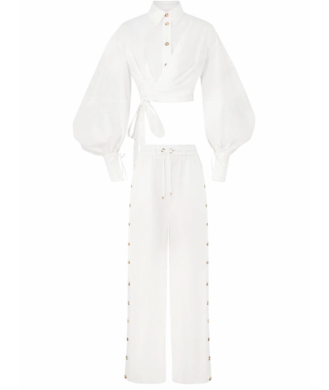 ZIMMERMANN Белый хлопковый костюм с брюками, фото 1