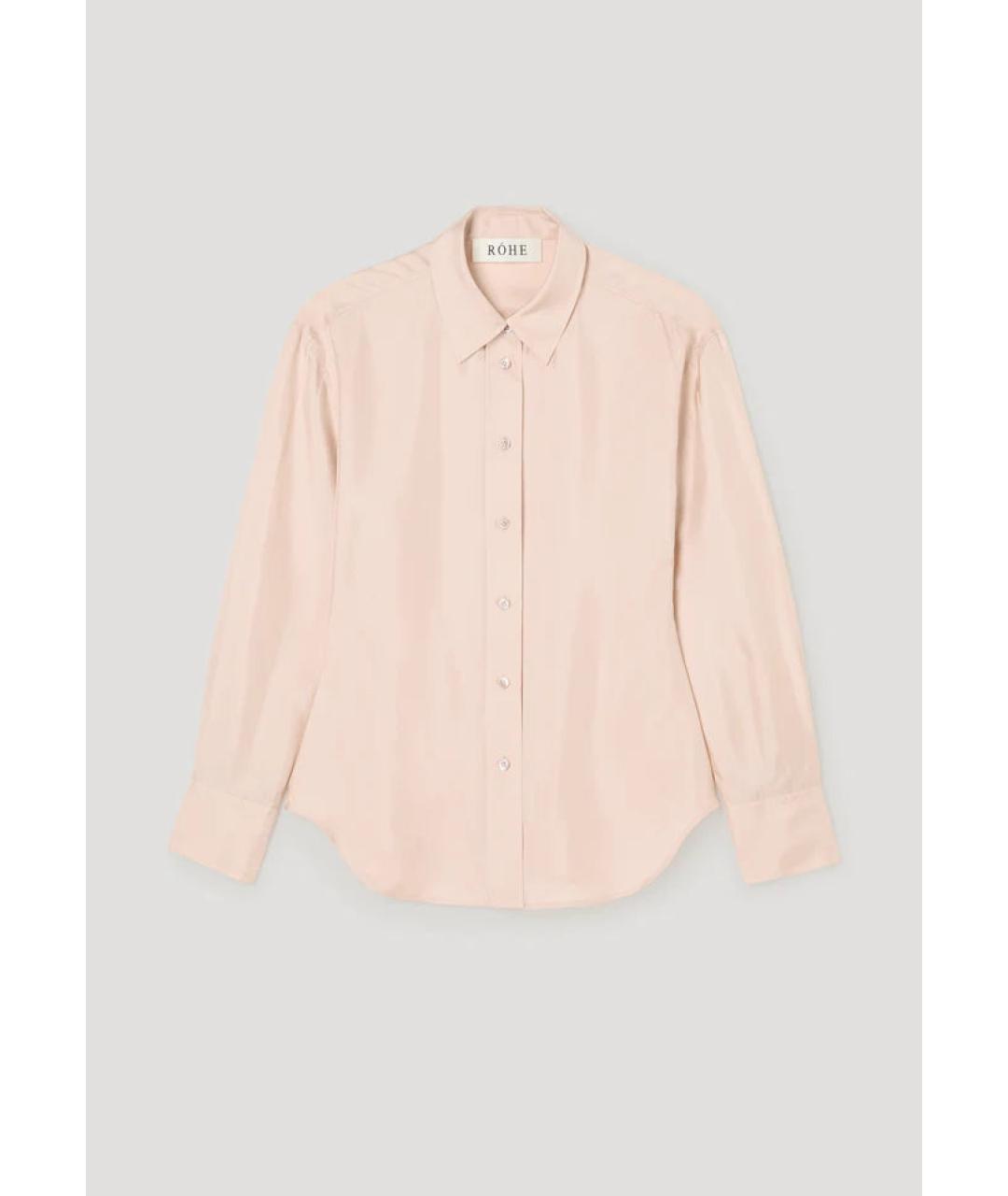 ROHE Розовая шелковая рубашка, фото 4