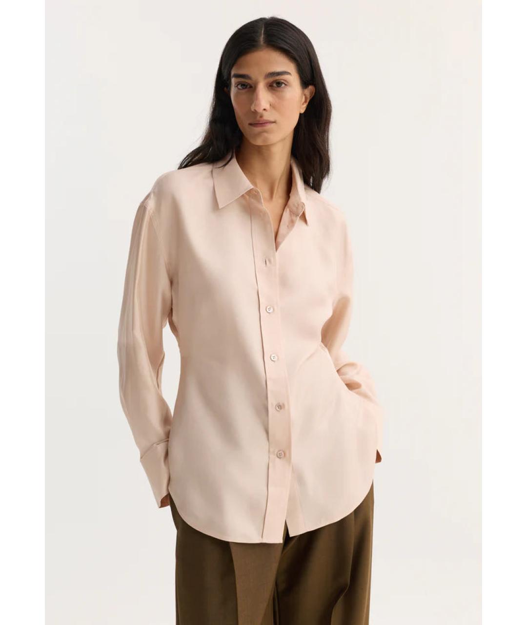 ROHE Розовая шелковая рубашка, фото 2