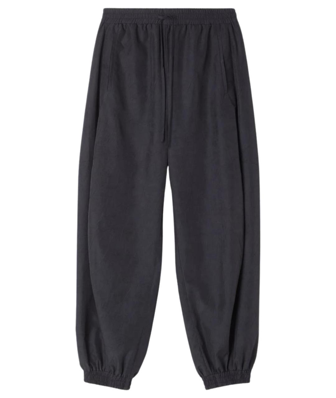 ROHE Черные полиэстеровые брюки широкие, фото 1