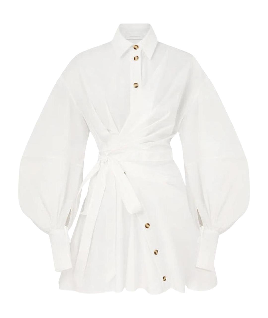 ZIMMERMANN Белое хлопковое повседневное платье, фото 1