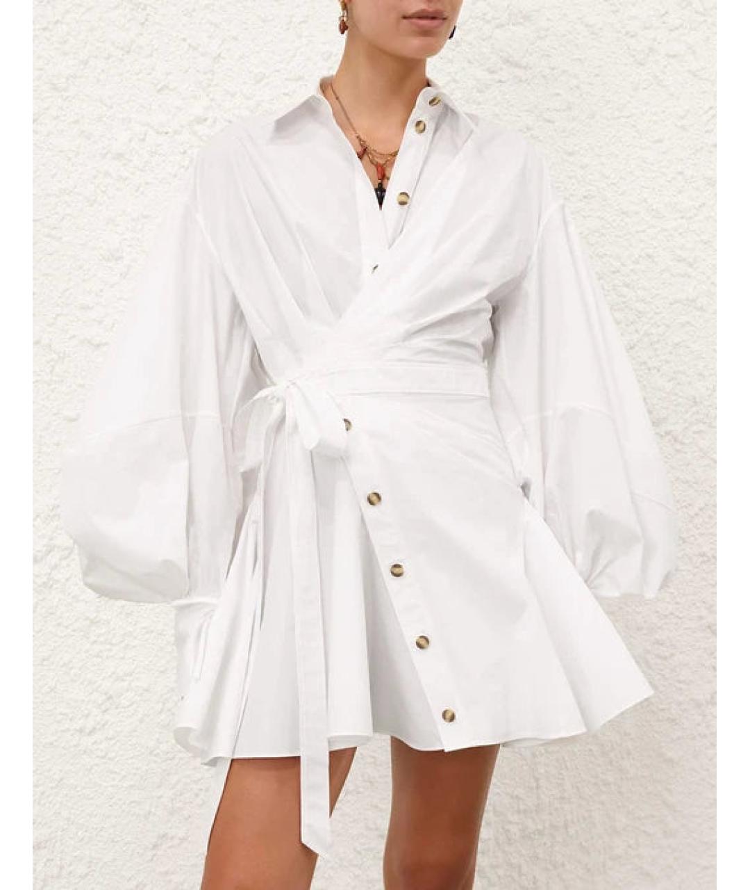 ZIMMERMANN Белое хлопковое повседневное платье, фото 2