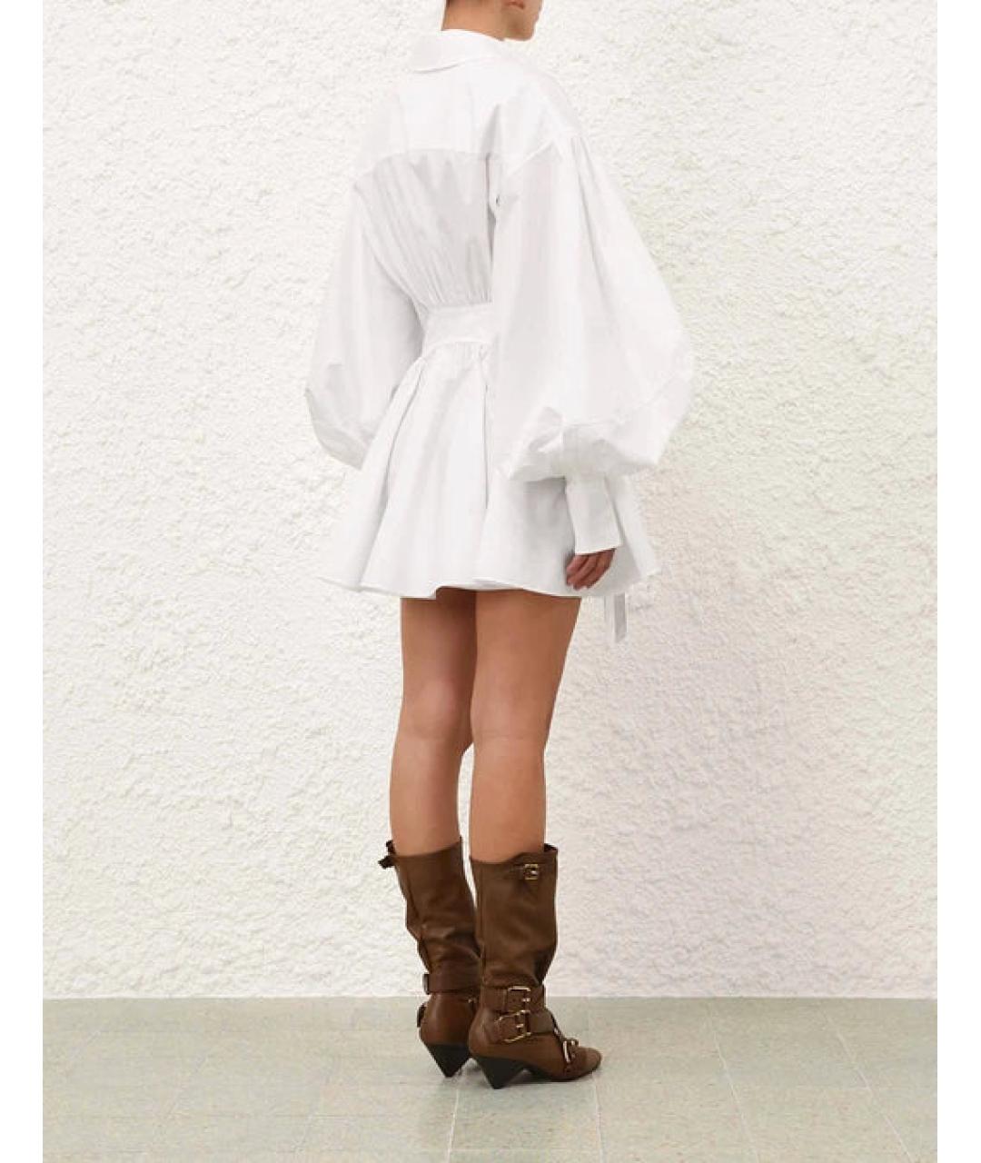 ZIMMERMANN Белое хлопковое повседневное платье, фото 3