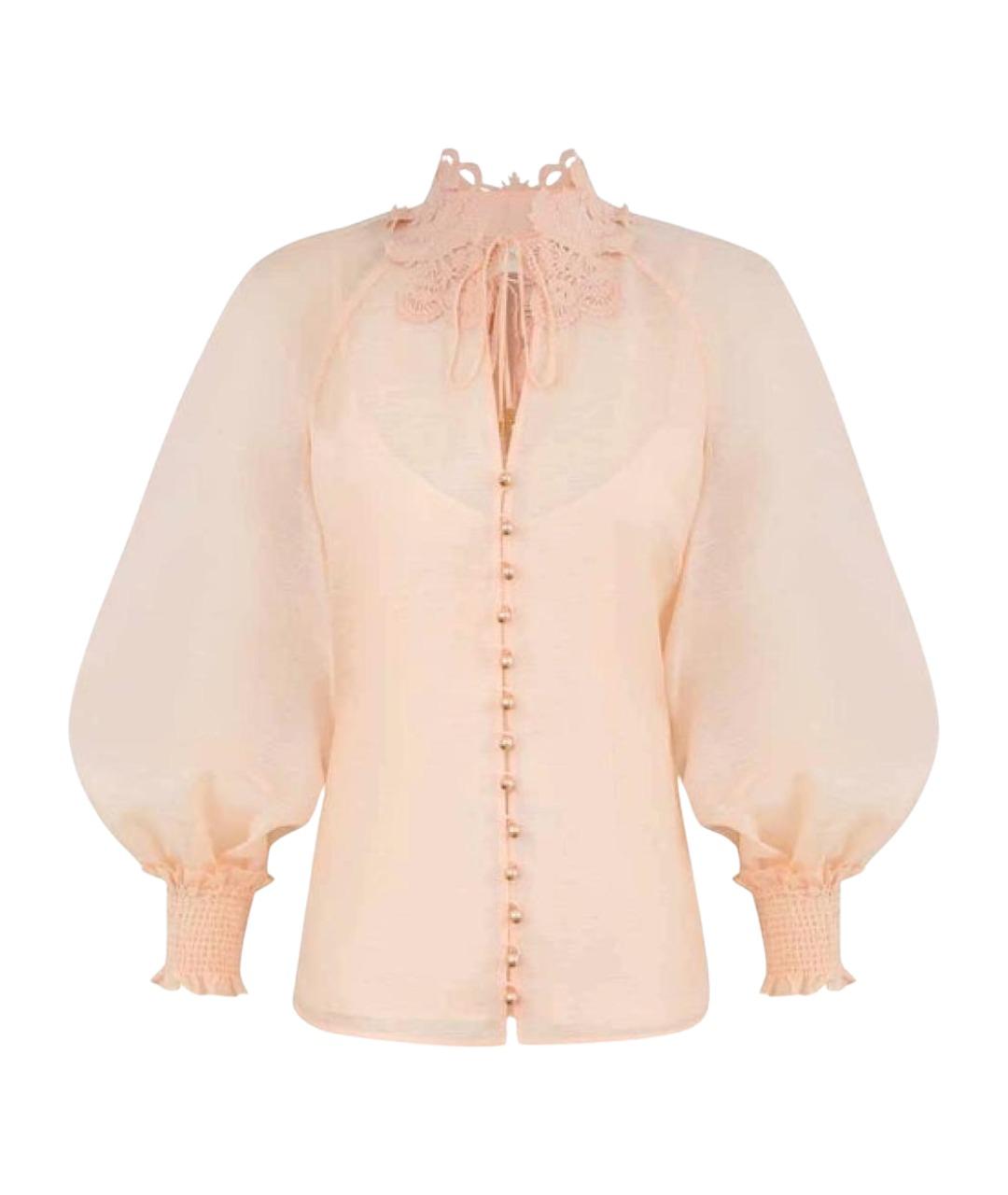 ZIMMERMANN Бежевая льняная блузы, фото 1