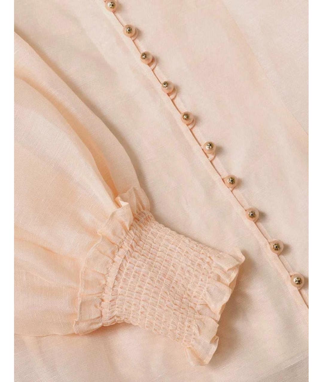 ZIMMERMANN Бежевая льняная блузы, фото 3