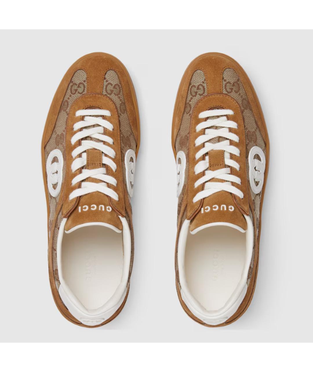 GUCCI Коричневые замшевые кеды, фото 3