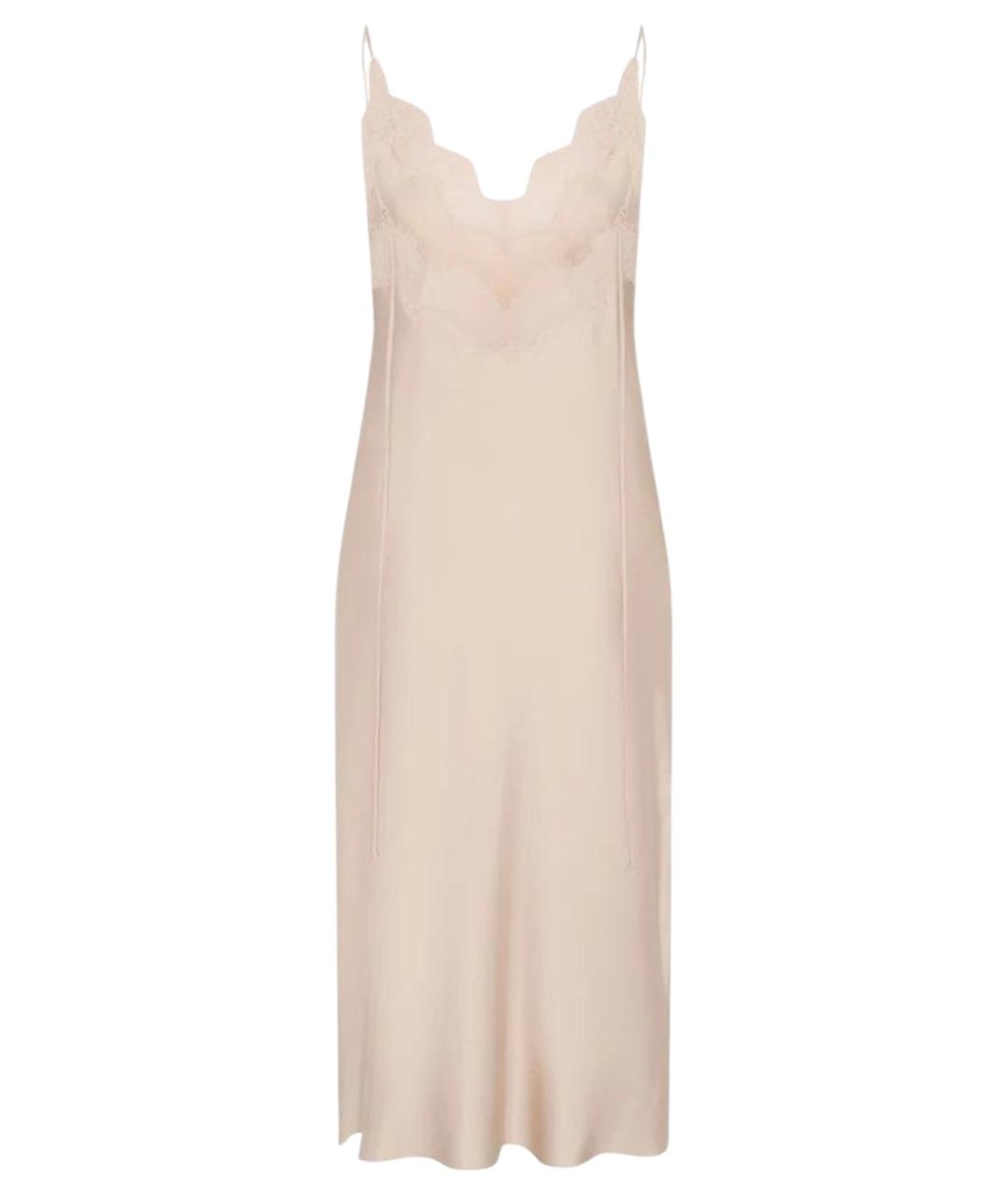 ROHE Розовое шелковое повседневное платье, фото 1