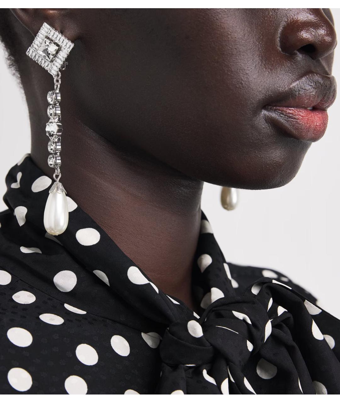 ALESSANDRA RICH Серебряные стеклянные серьги, фото 3