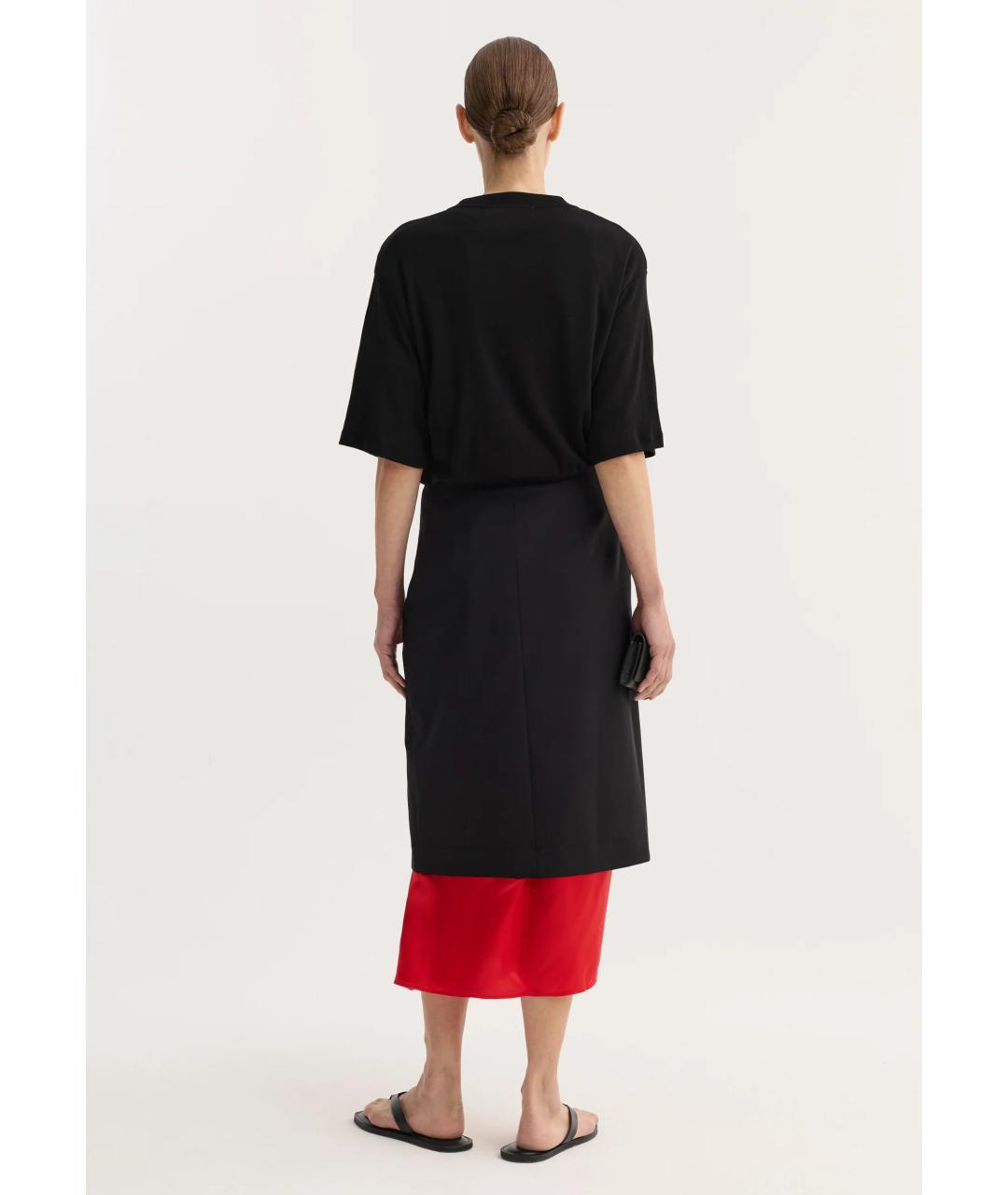 ROHE Черная шерстяная футболка, фото 3