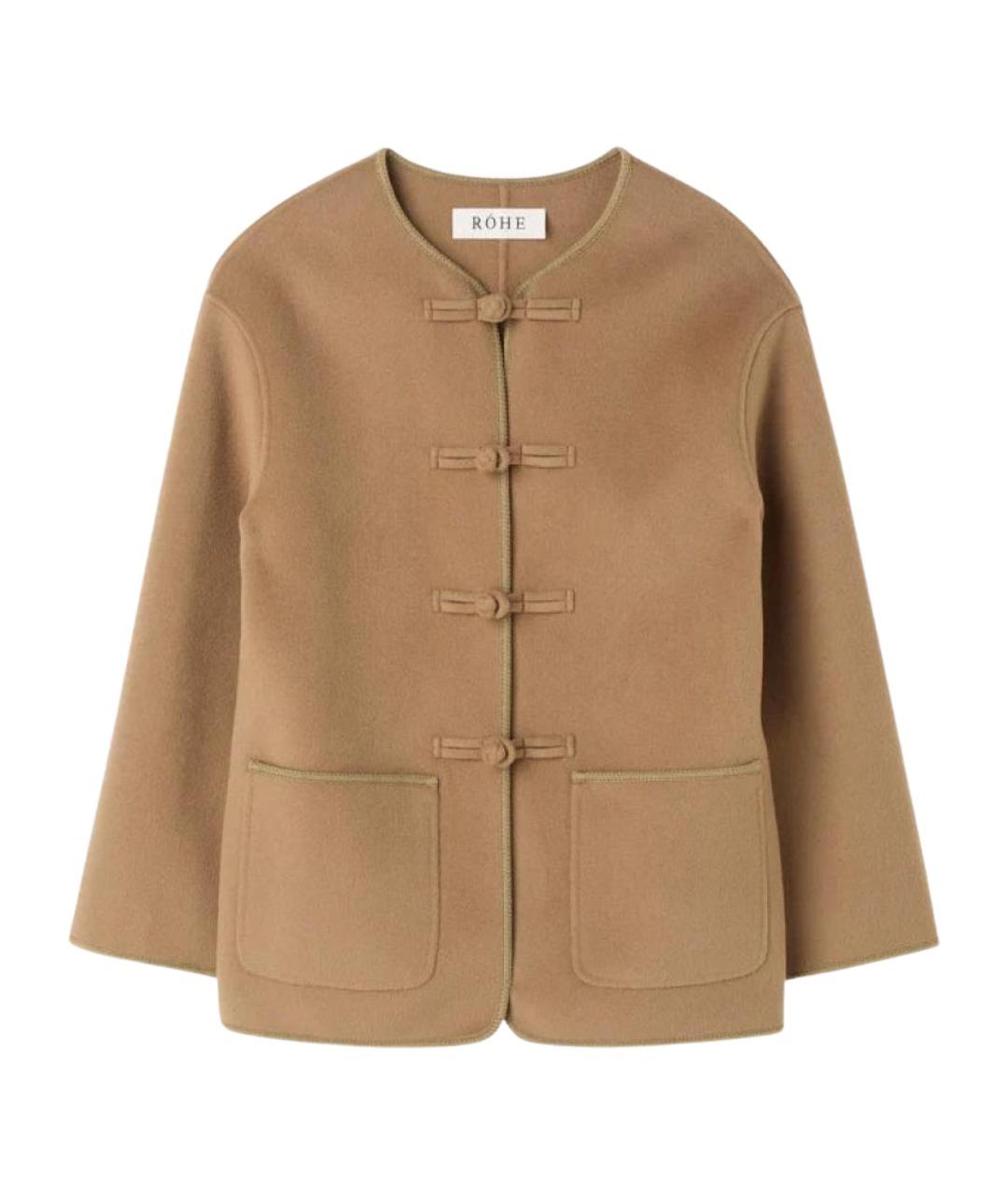 ROHE Бежевый шерстяной жакет/пиджак, фото 1