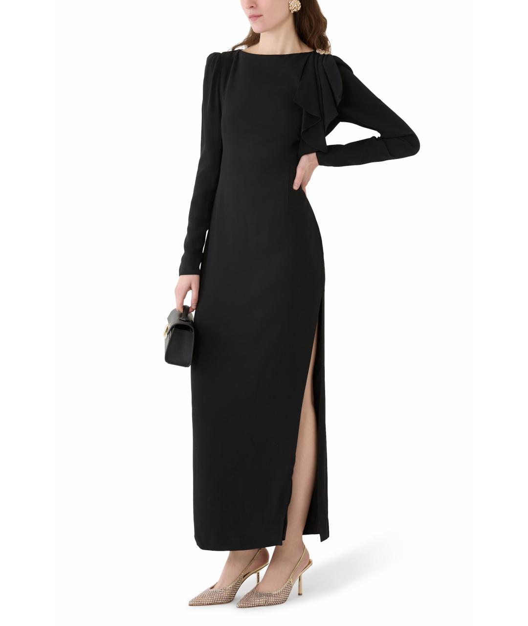 ALESSANDRA RICH Черное вискозное вечернее платье, фото 2