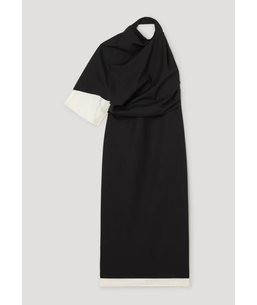 ROHE Черное шелковое вечернее платье, фото 4