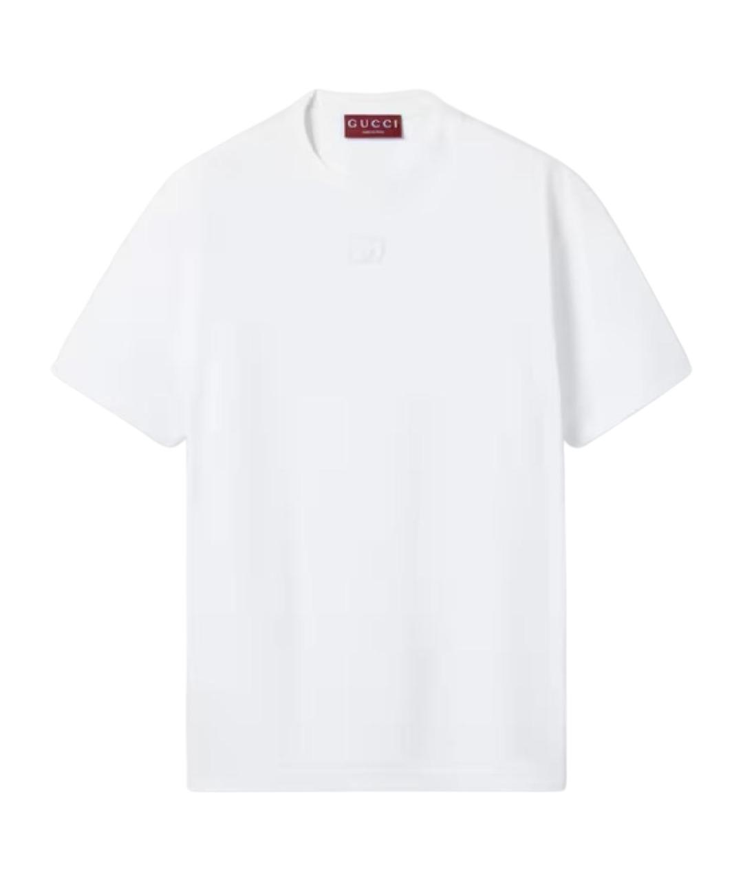 GUCCI Белая хлопковая футболка, фото 1