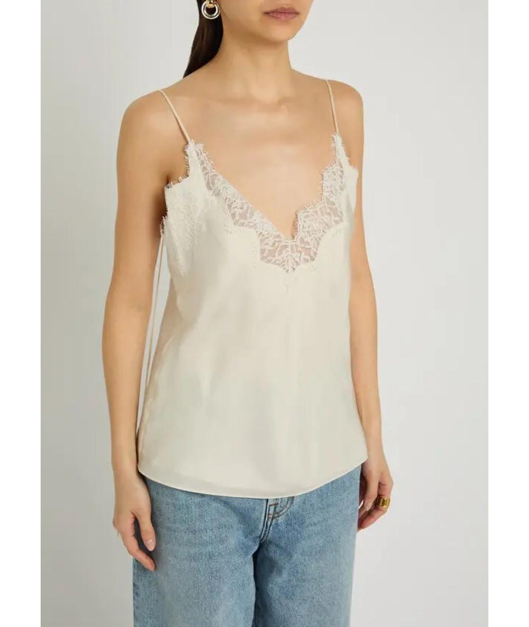 ROHE Белая шелковая майка, фото 2