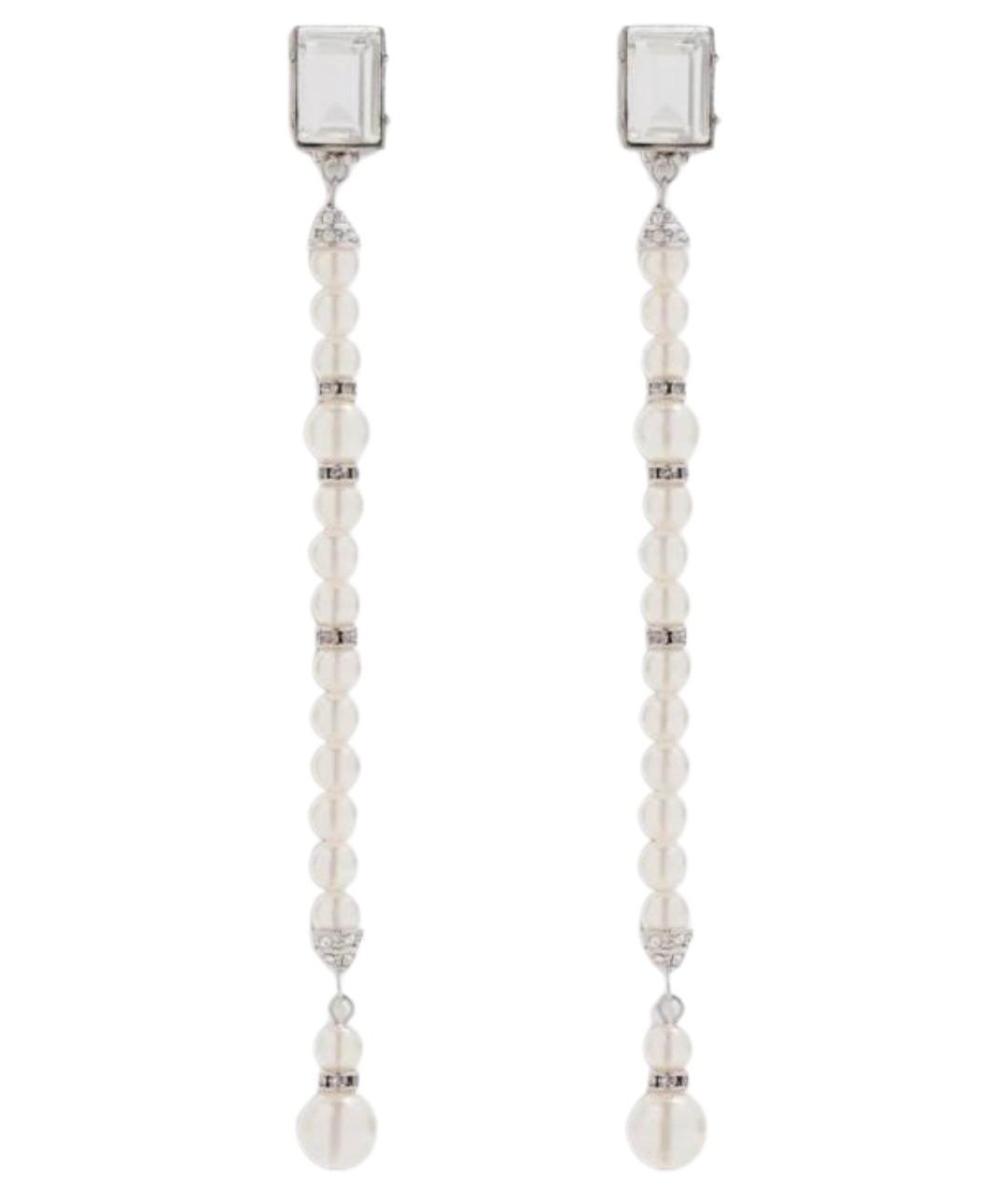 ALESSANDRA RICH Белые стеклянные серьги, фото 1