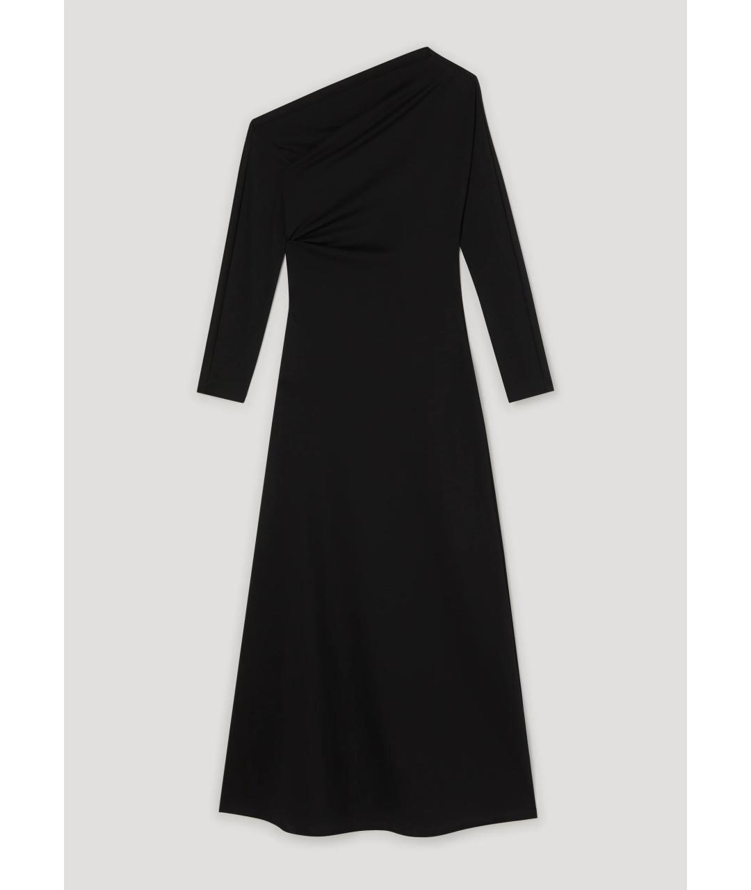 ROHE Черное вискозное вечернее платье, фото 4