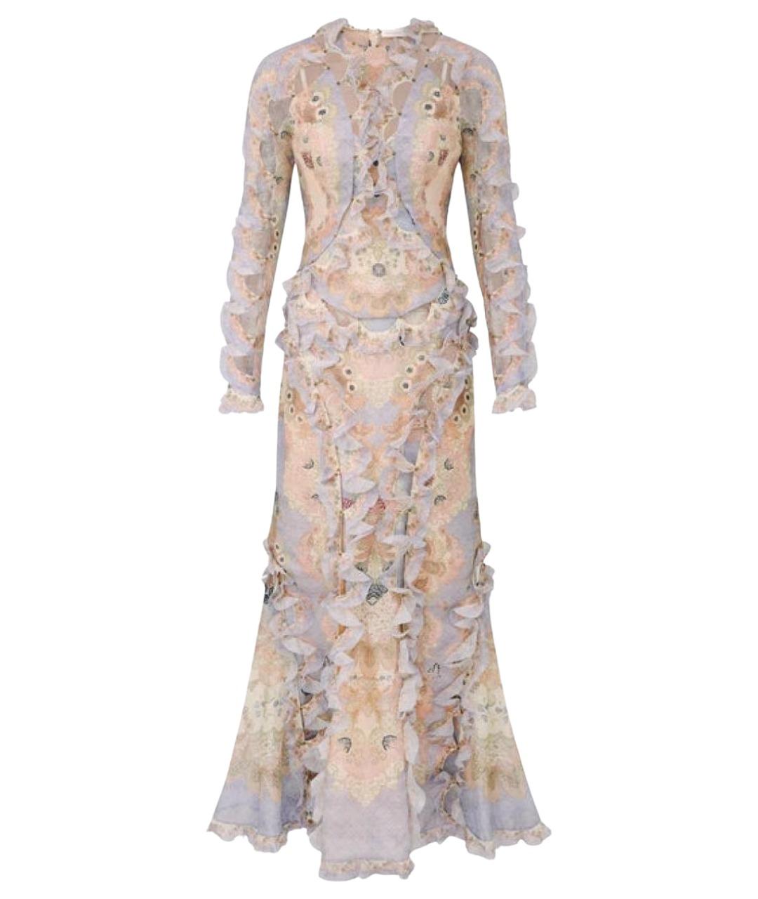 ZIMMERMANN Фиолетовое льняное платье, фото 1