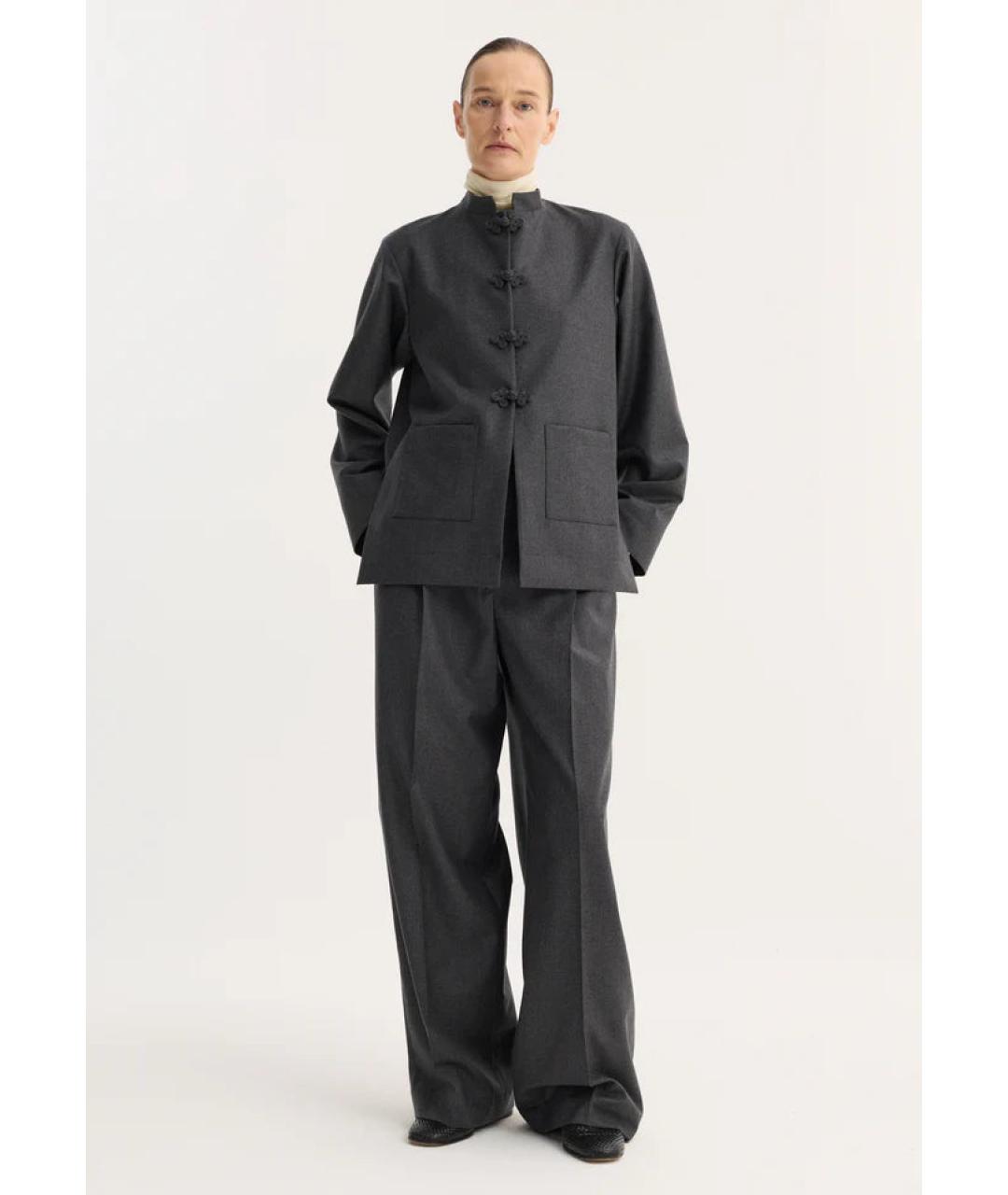 ROHE Серый шерстяной костюм с брюками, фото 3