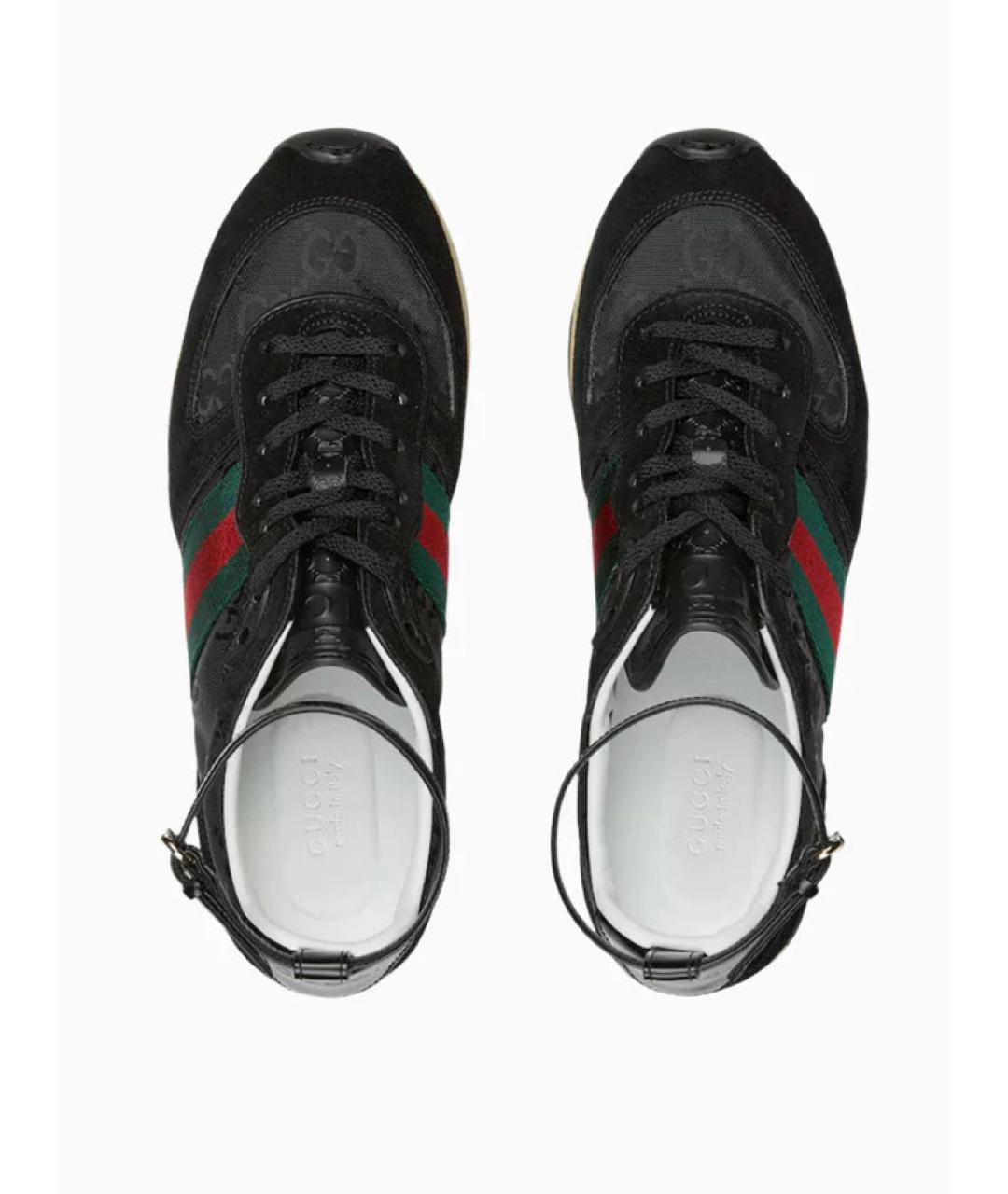 GUCCI Черные замшевые кроссовки, фото 3