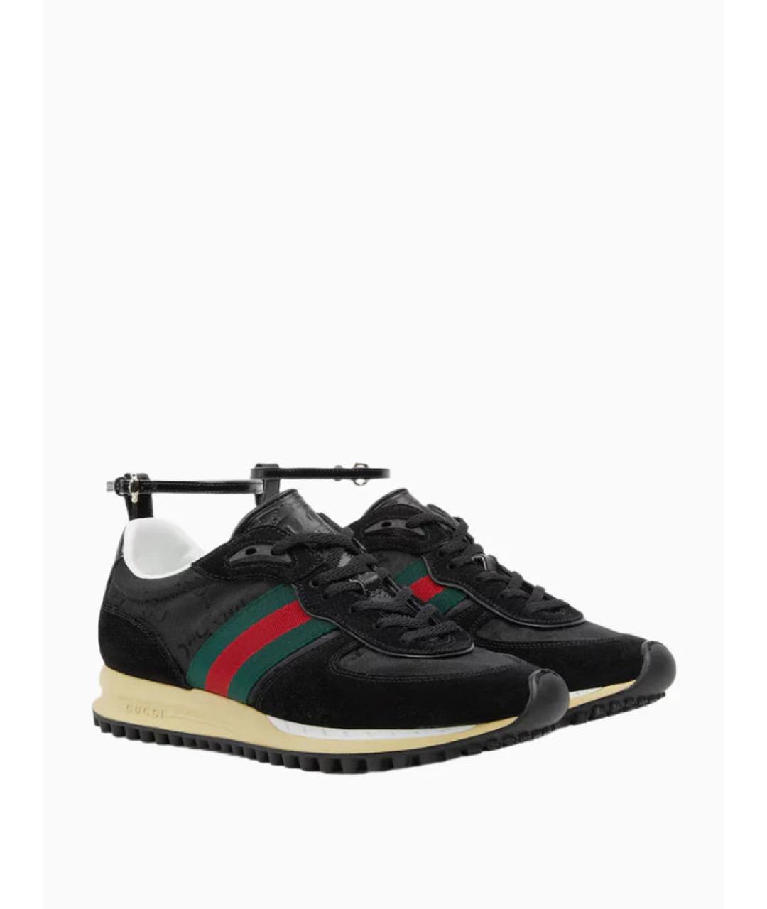 GUCCI Черные замшевые кроссовки, фото 2