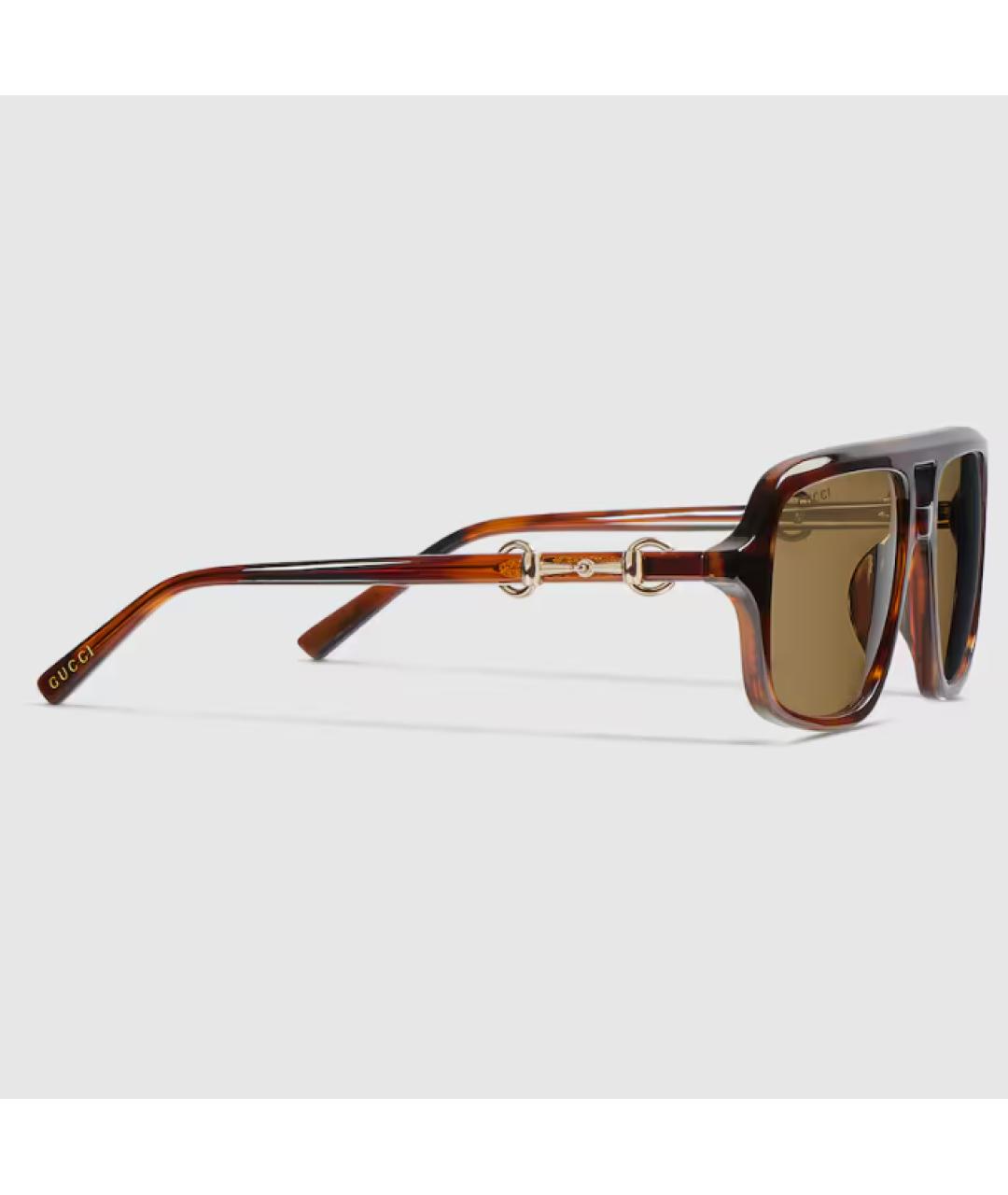GUCCI Коричневые солнцезащитные очки, фото 4