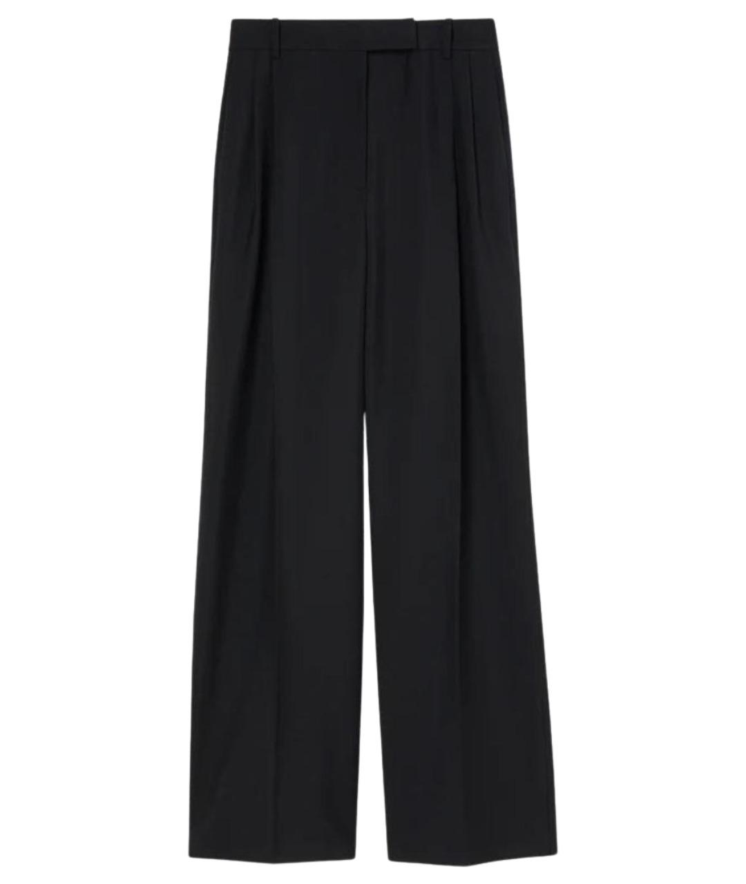 ROHE Черные шерстяные брюки широкие, фото 1