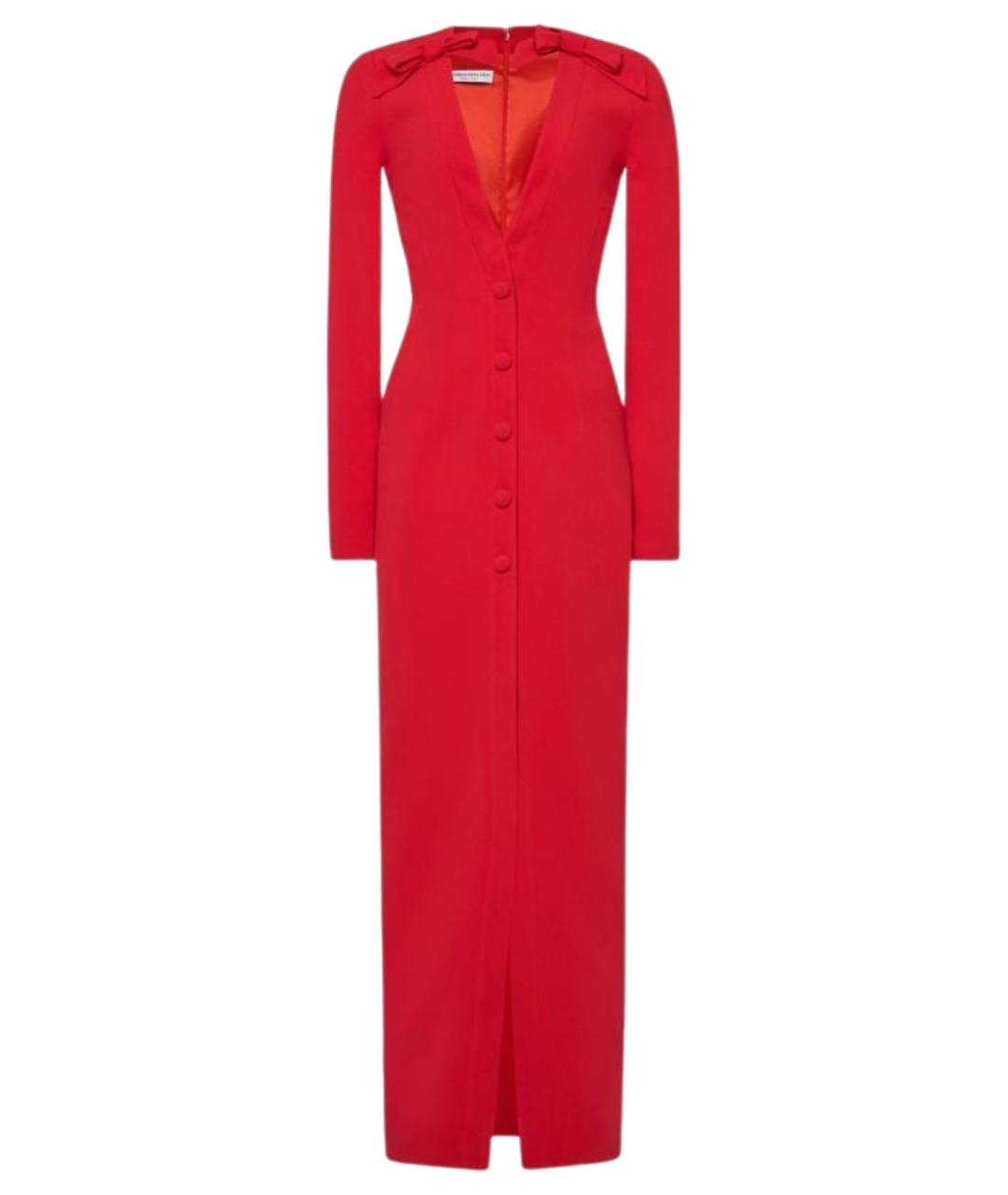 ALESSANDRA RICH Красное вискозное вечернее платье, фото 1