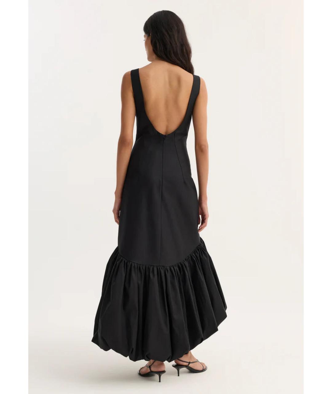 ROHE Черное шерстяное вечернее платье, фото 3